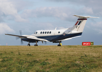 King Air waiting to depart