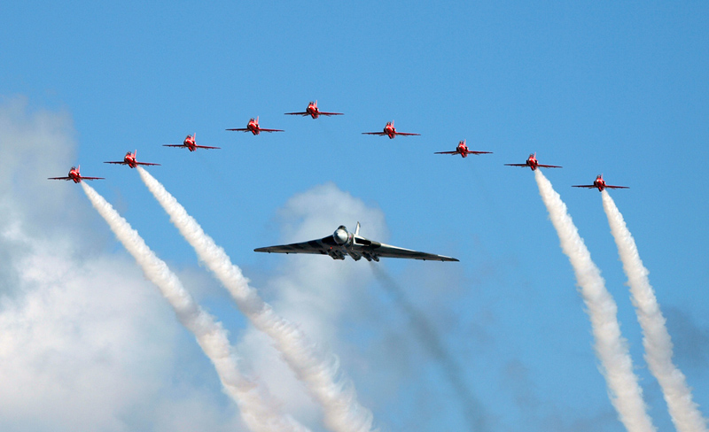 Red Arrows and Vulcan