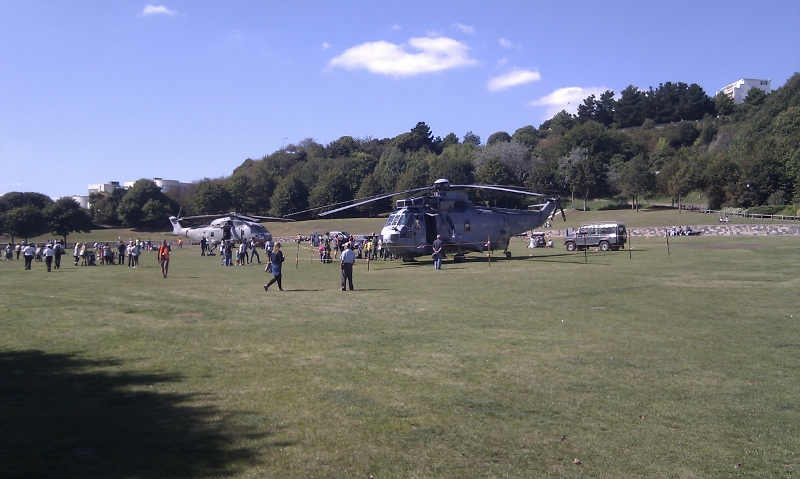 Royal Navy Sea King 7 and Merlin HM1