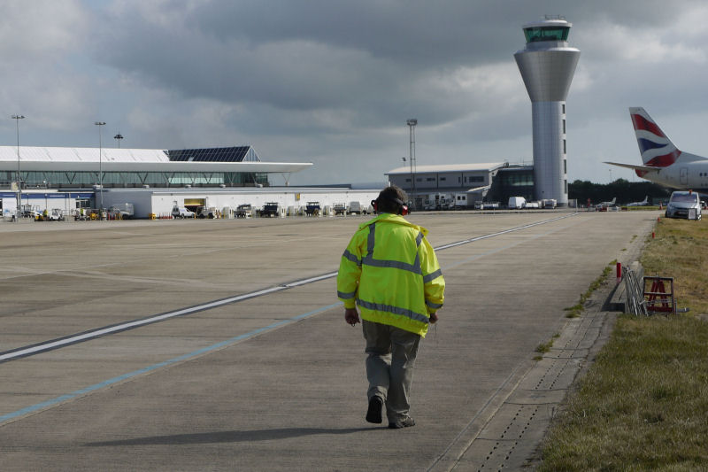 Static Co-ordinator surveys the apron